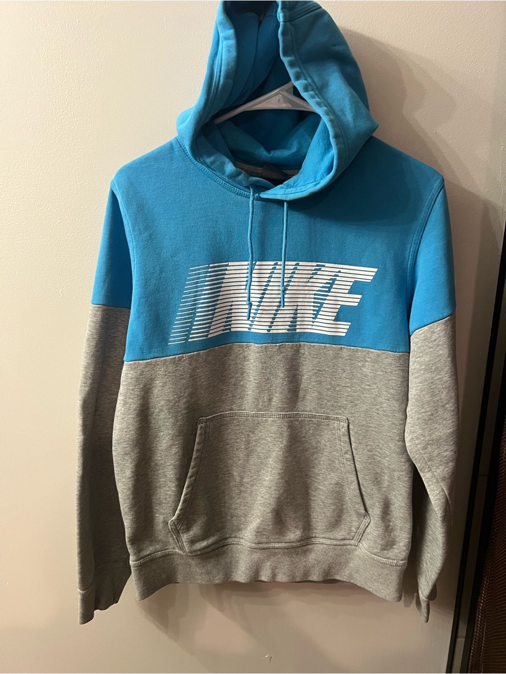Nike Teal & Gray Colorblock Pullover Hoodie